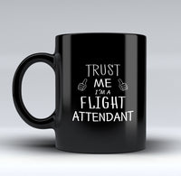 Thumbnail for Trust Me I'm a Flight Attendant Designed Black Mugs