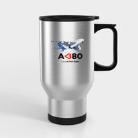 Thumbnail for Airbus A380 Love at first flight Designed Travel Mugs (With Holder)