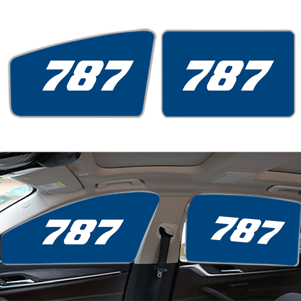 787 Flat Text Designed Car Sun Shade (Side window)