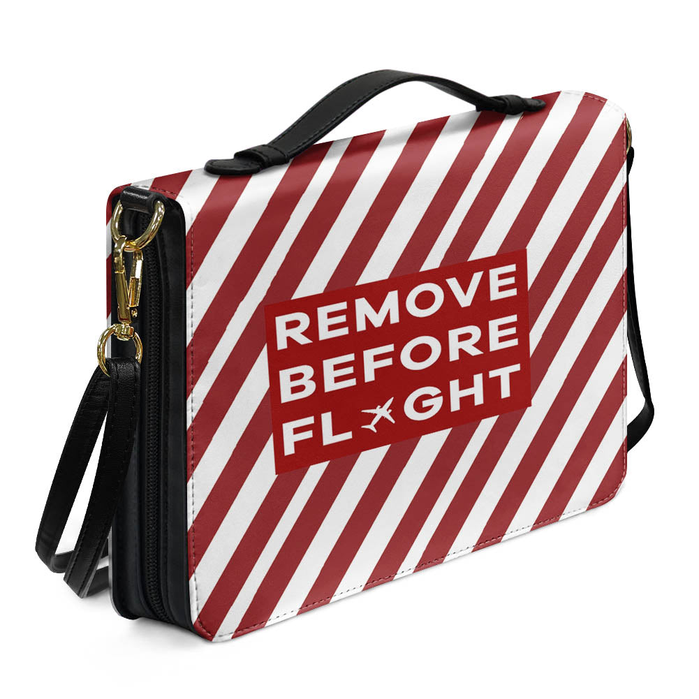 Special Edition Remove Before Flight 2 Designed PU Accessories Bags Strap Style