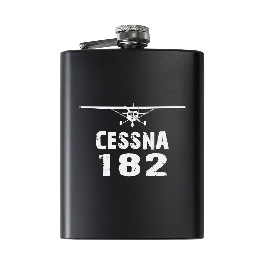 Cessna 182 & Plane Designed Stainless Steel Hip Flasks