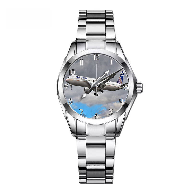 United Airways Boeing 777 Designed Stainless Steel Band Watches