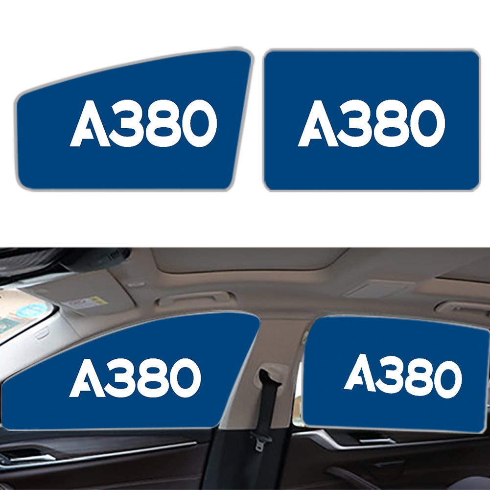 A380 Flat Text Designed Car Sun Shade (Side window)