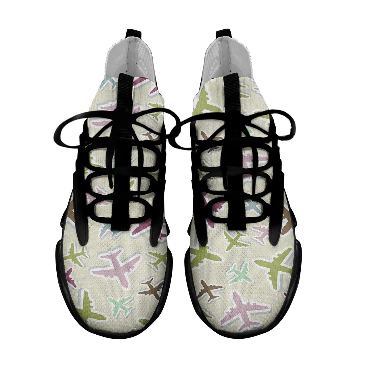 Seamless 3D Airplanes Designed Fashion Running Shoes