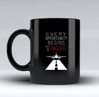 Thumbnail for Every Opportunity Designed Black Mugs