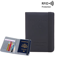 Thumbnail for Custom Text  & Name Designed Passport Cover Travel Wallet Passport Holder