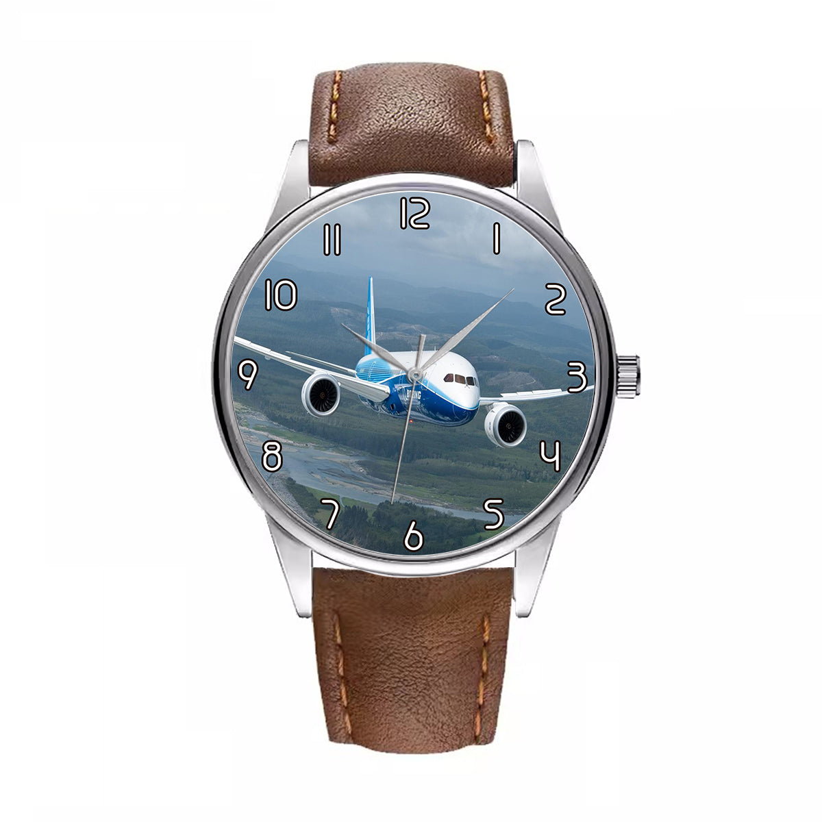 Cruising Boeing 787 Designed Fashion Leather Strap Watches