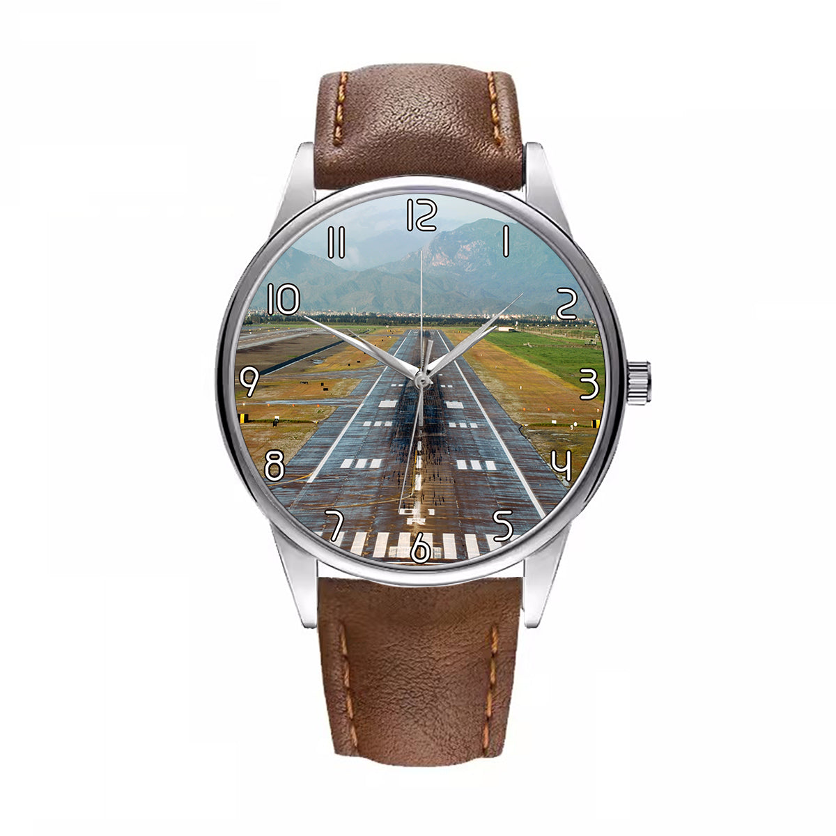 Amazing Mountain View & Runway Designed Fashion Leather Strap Watches