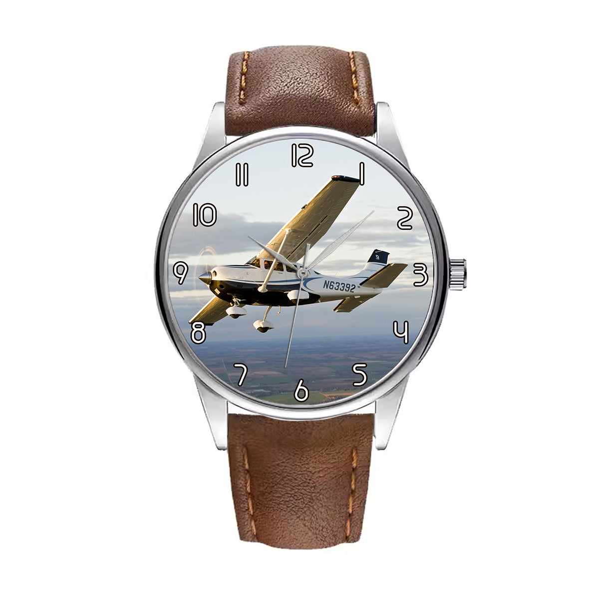 Cruising Cessna Designed Fashion Leather Strap Watches