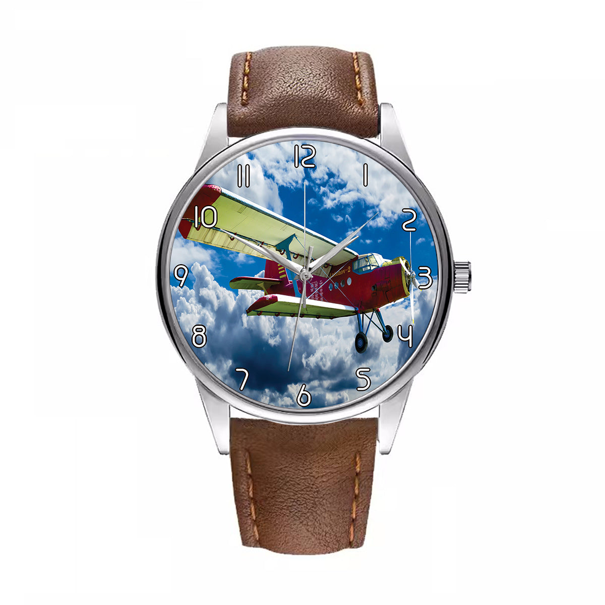 Beautiful Clouds & Antonov-2 Designed Fashion Leather Strap Watches