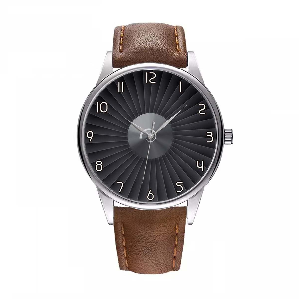 Jet Engine Designed Designed Fashion Leather Strap Watches