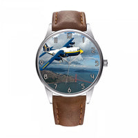 Thumbnail for Blue Angels & Bridge Designed Fashion Leather Strap Watches