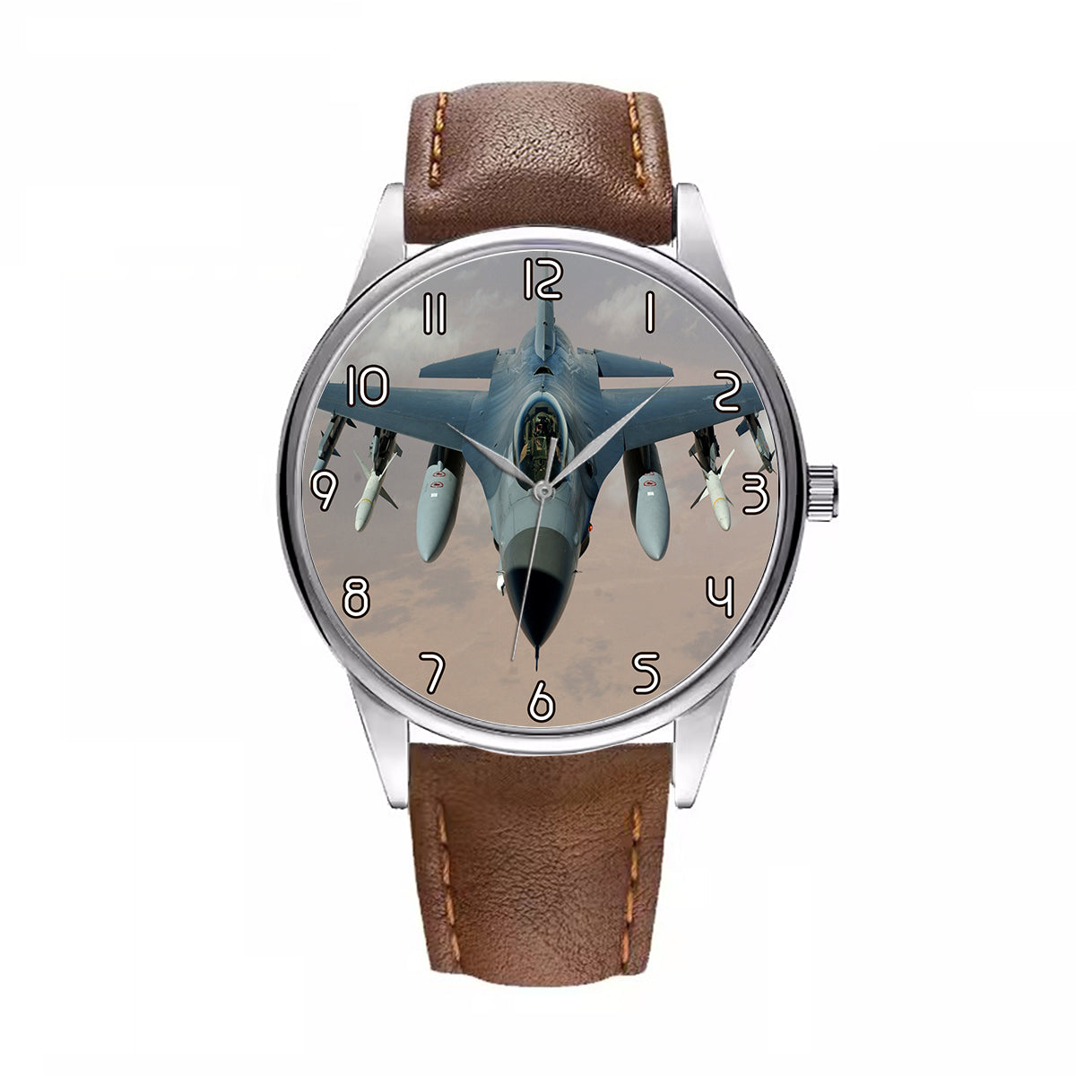 Cruising Fighter Jet 16 Designed Fashion Leather Strap Watches