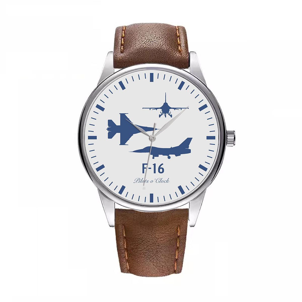 Fighting Falcon F-16 (Special) Designed Fashion Leather Strap Watches