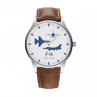 Thumbnail for Fighting Falcon F-16 (Special) Designed Fashion Leather Strap Watches