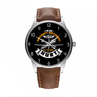 Thumbnail for I'm an Aircraft Mechanic Designed Fashion Leather Strap Watches