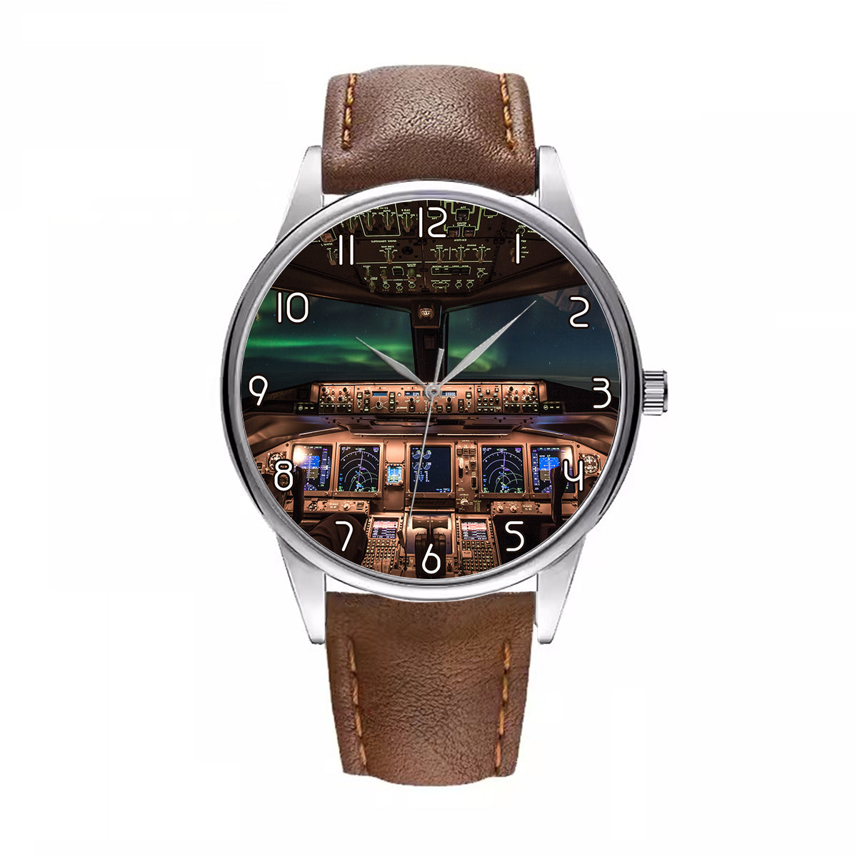 Boeing 777 Cockpit Designed Fashion Leather Strap Watches