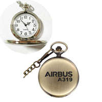 Thumbnail for Airbus A319 & Text Designed Pocket Watches