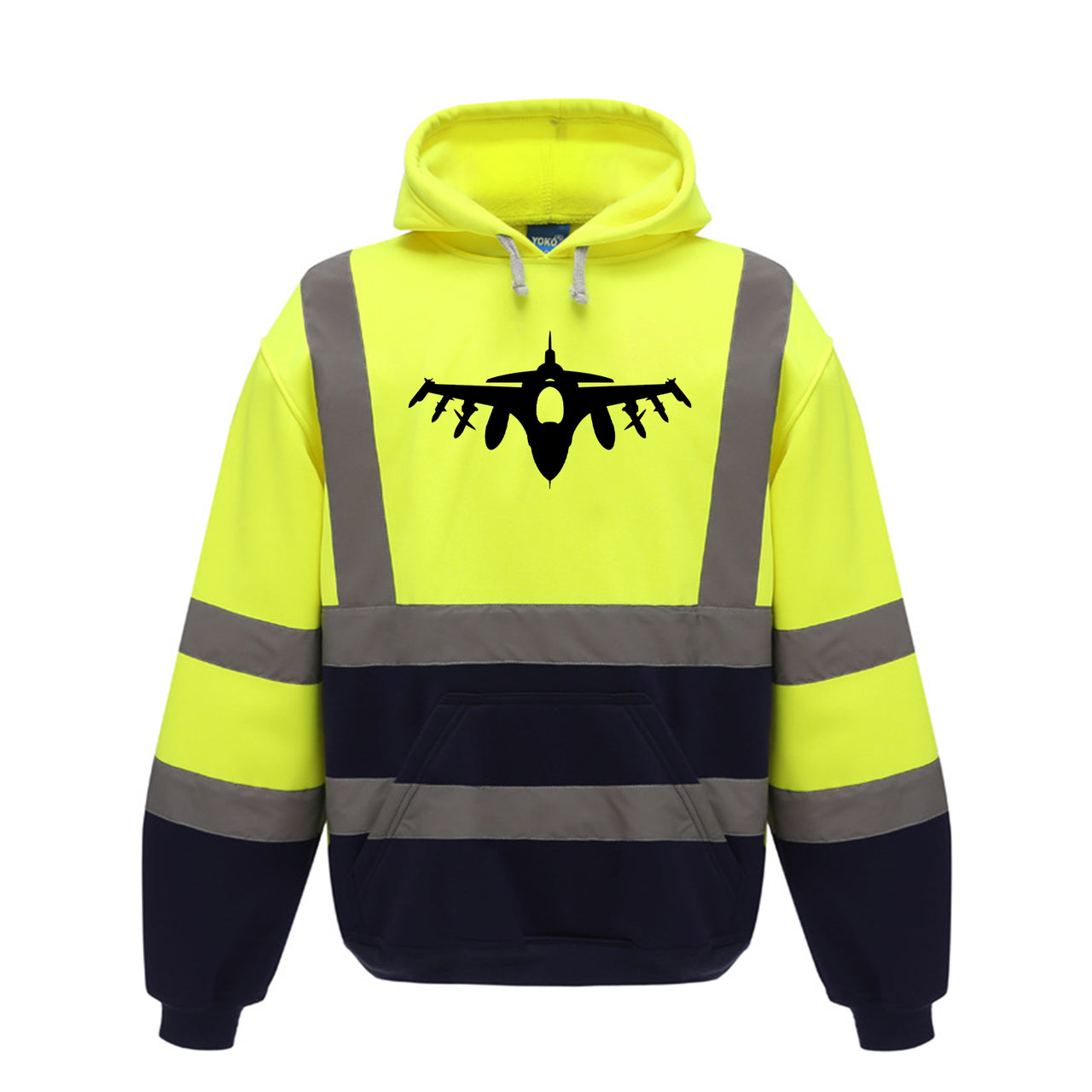 Fighter Jet 16 Silhouette Designed Reflective Hoodies