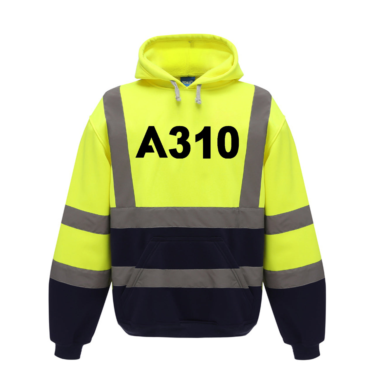 A310 Flat Text Designed Reflective Hoodies