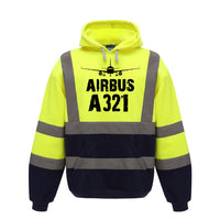 Thumbnail for Airbus A321 & Plane Designed Reflective Hoodies