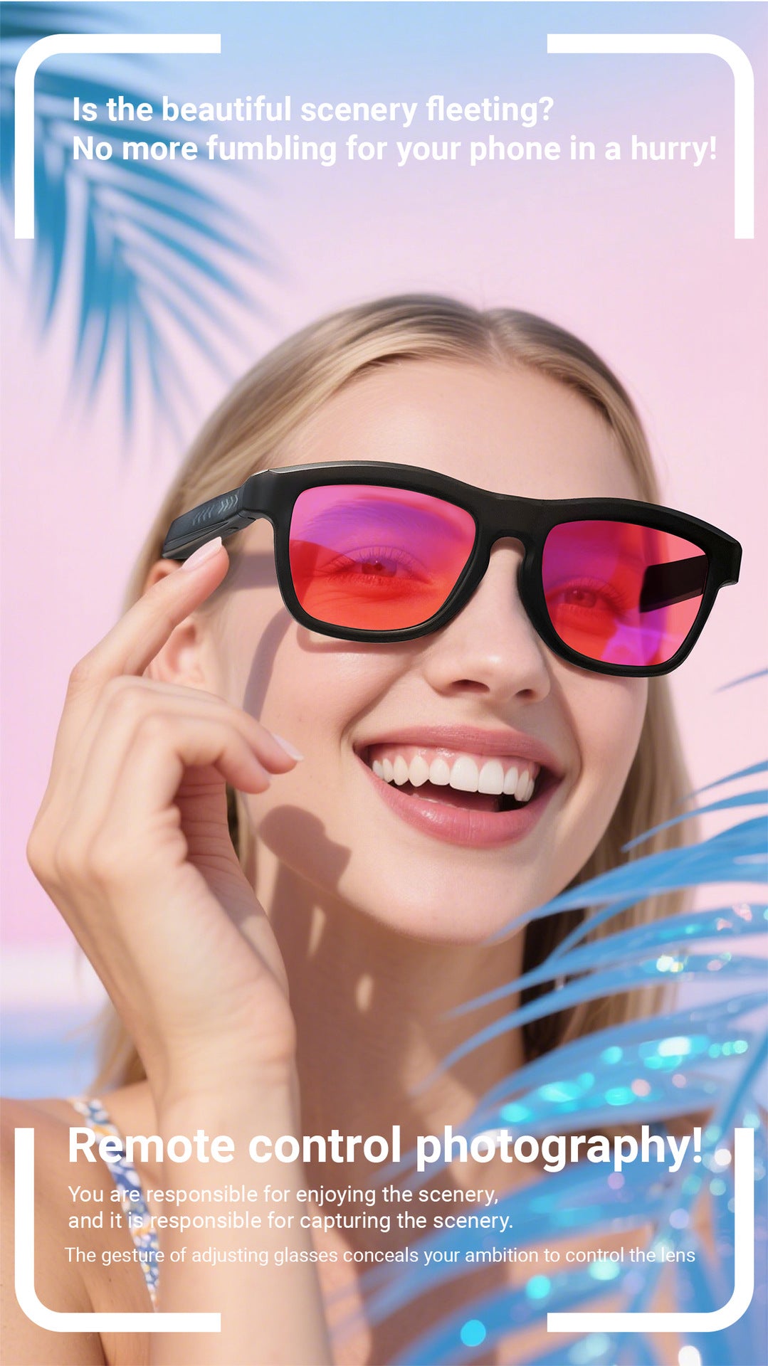 All-in-One GV90 Smart Glasses: Photochromic, Adjustable Light, Bluetooth Calls, Music & AI Translation