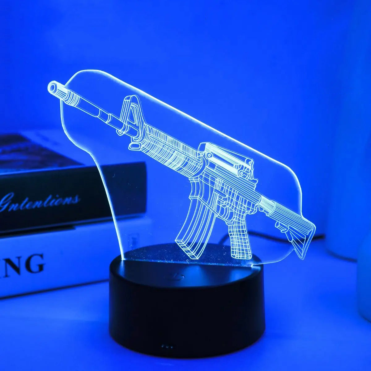 Creative Gun 3D Designed Night Lamp