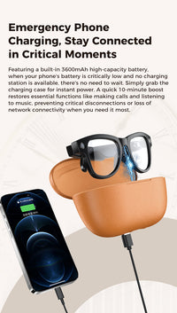 Thumbnail for Smart Camera Glasses M02Ultra: AI-Powered, WiFi, Navigation & Convenient Charging Case