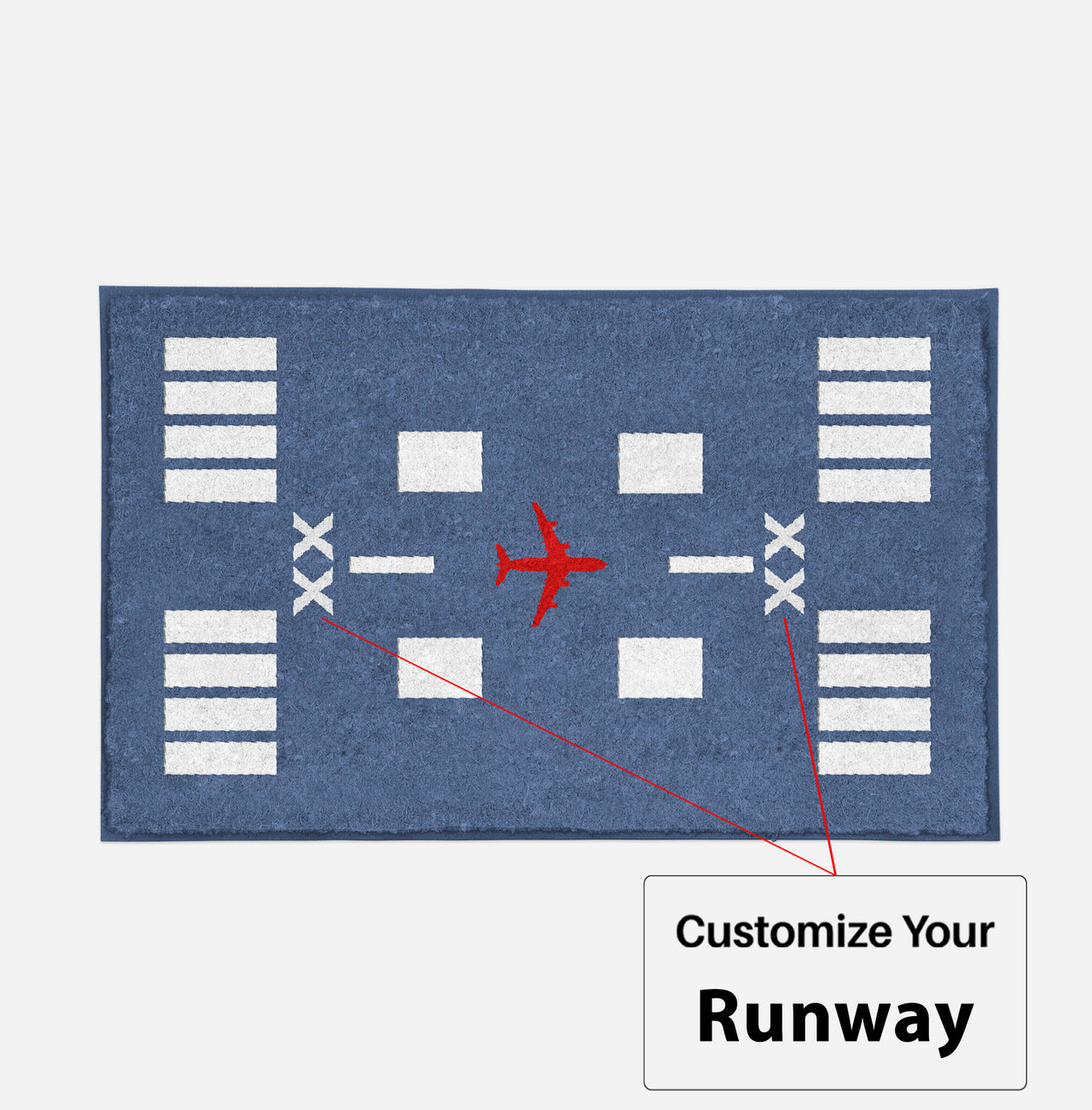Special Runway (Blue) Custom Runway Designed Carpet & Floor Mats