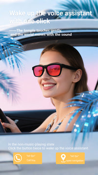 Thumbnail for All-in-One GV90 Smart Glasses: Photochromic, Adjustable Light, Bluetooth Calls, Music & AI Translation