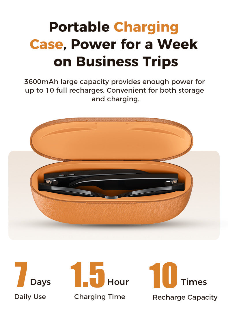 Smart Camera Glasses M02Ultra: AI-Powered, WiFi, Navigation & Convenient Charging Case