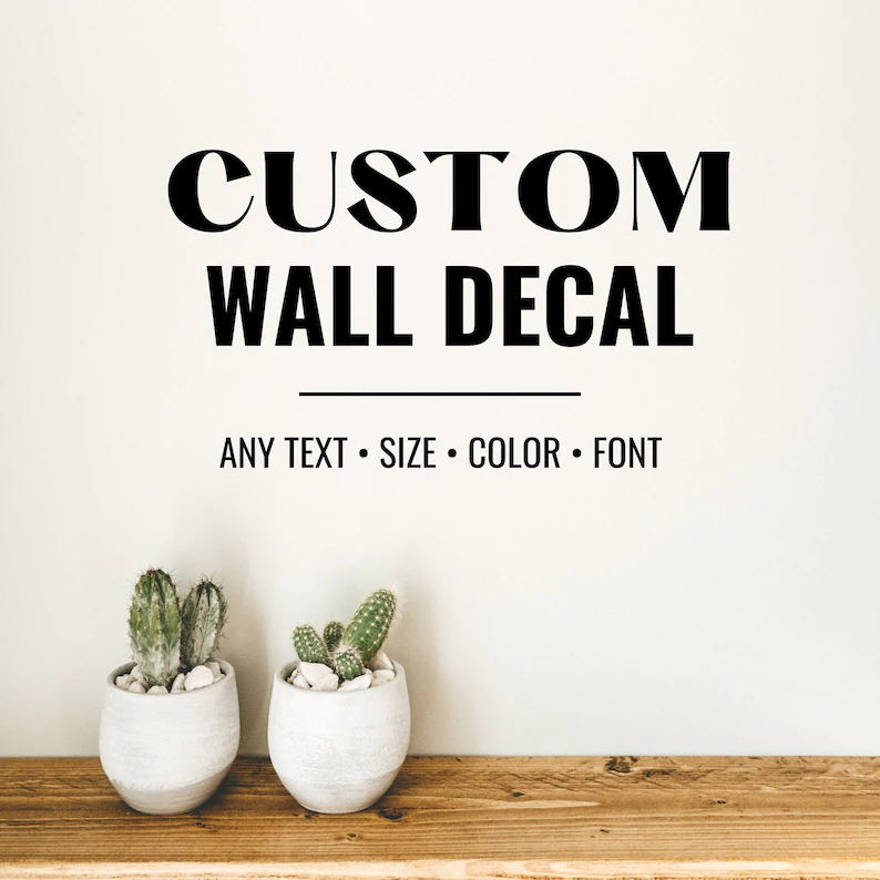 YOUR CUSTOM DESIGN & IMAGE & LOGO & TEXT & OUTLINE Designed Wall Stickers