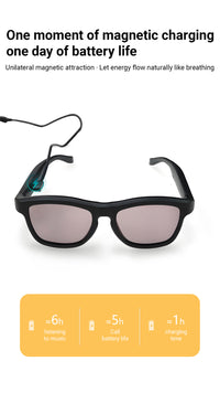 Thumbnail for All-in-One GV90 Smart Glasses: Photochromic, Adjustable Light, Bluetooth Calls, Music & AI Translation