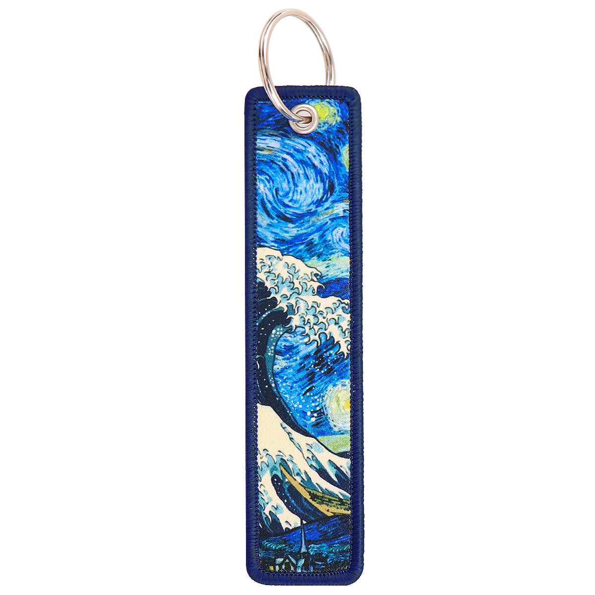 The Great Wave off Kanagawa/The Starry Night Designed Key Chains