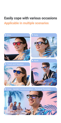 Thumbnail for All-in-One GV90 Smart Glasses: Photochromic, Adjustable Light, Bluetooth Calls, Music & AI Translation