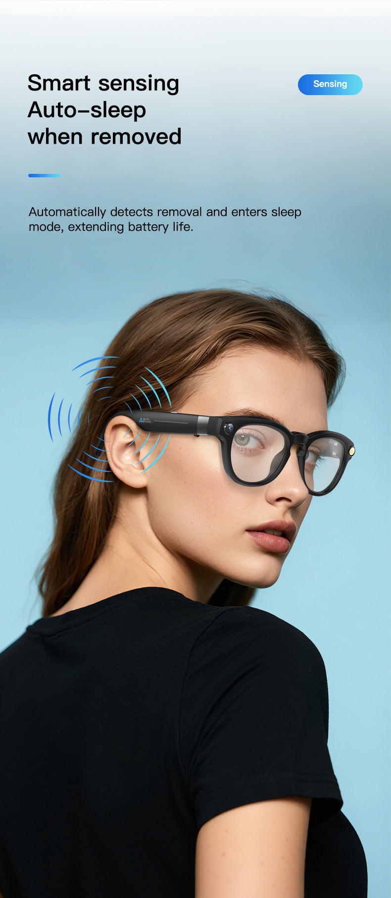 Q8 Anti-Shake AI Glasses: 8MP Photography, Object Recognition & Real-Time Translation