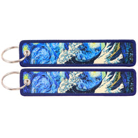 Thumbnail for The Great Wave off Kanagawa/The Starry Night Designed Key Chains