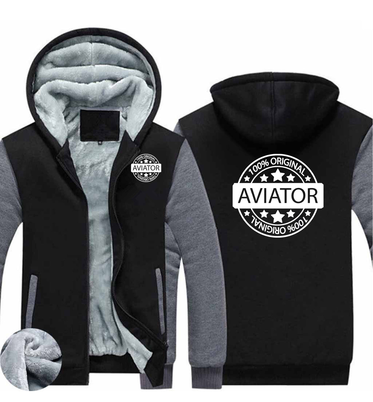 %100 Original Aviator Designed Zipped Sweatshirts