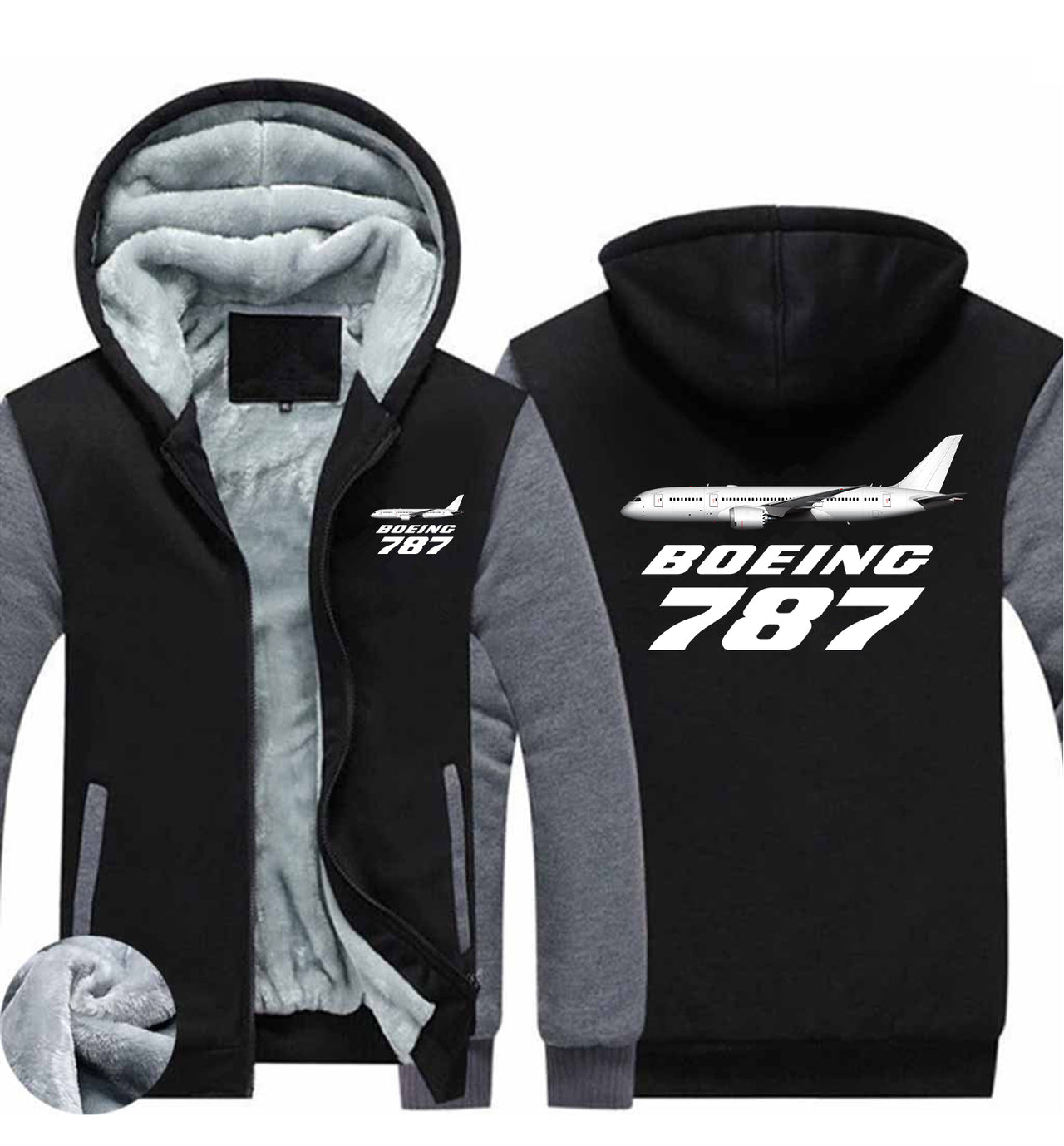The Boeing 787 Designed Zipped Sweatshirts