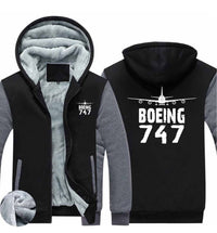 Thumbnail for Boeing 747 & Plane Designed Zipped Sweatshirts