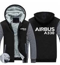 Thumbnail for Airbus A330 & Text Designed Zipped Sweatshirts
