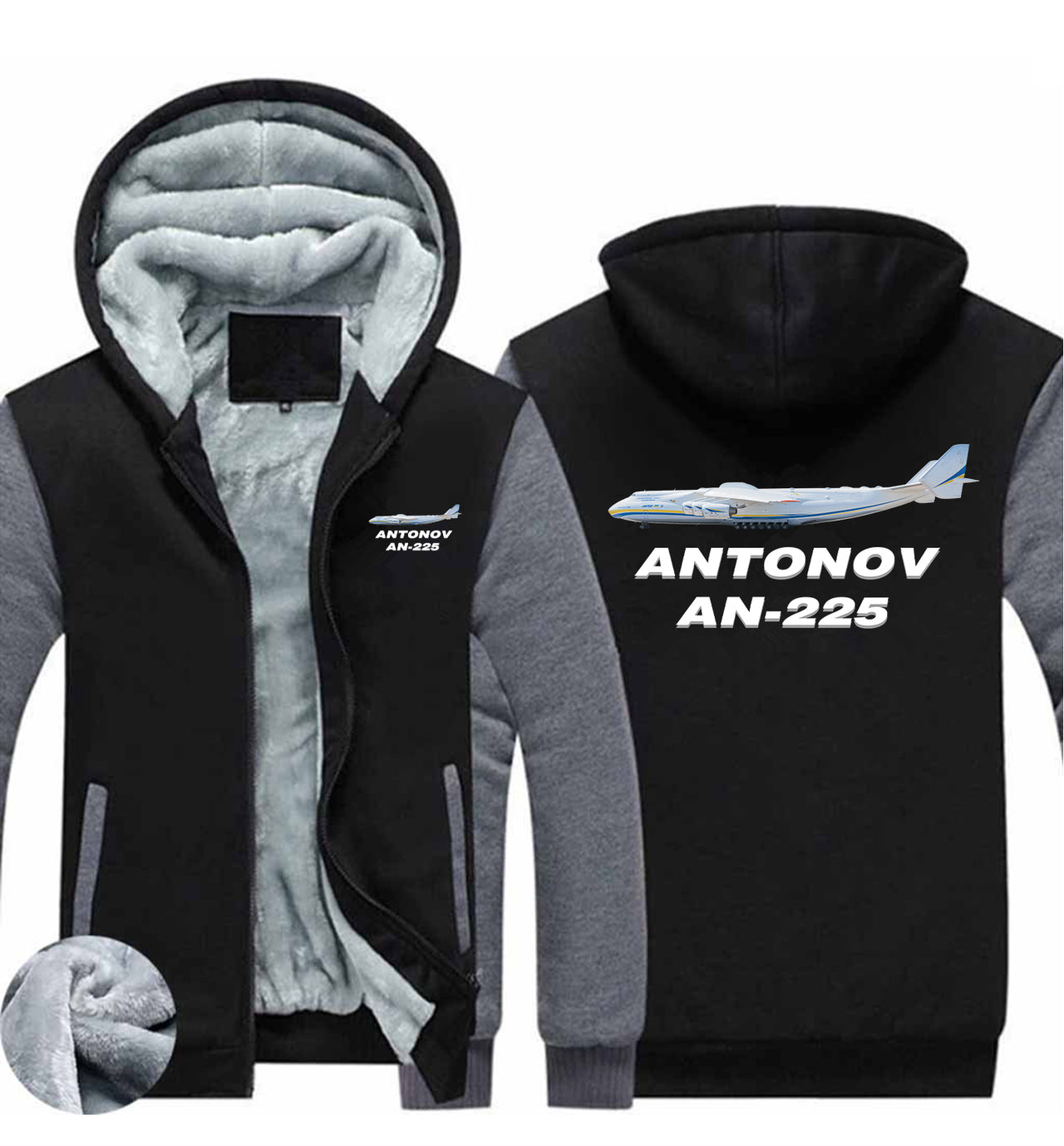 The Antonov AN-225 Designed Zipped Sweatshirts