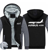 Thumbnail for The Airbus A220 Designed Zipped Sweatshirts