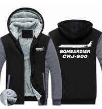 Thumbnail for Bombardier CRJ-900 Designed Zipped Sweatshirts