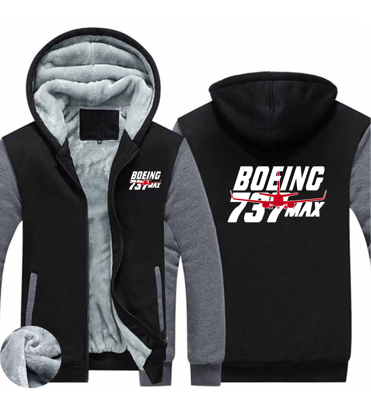 Amazing 737 Max Designed Zipped Sweatshirts