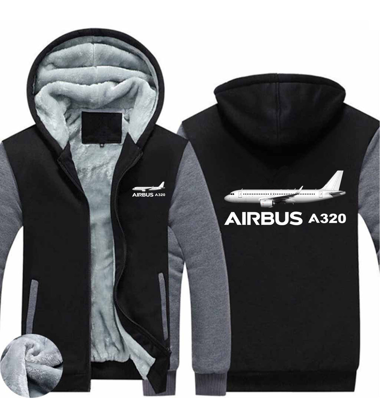 The Airbus A320 Designed Zipped Sweatshirts