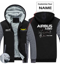 Thumbnail for Airbus A380 & Trent 900 Engine Designed Zipped Sweatshirts