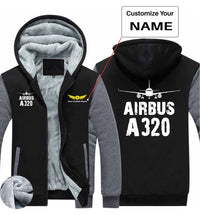 Thumbnail for Airbus A320 & Plane Designed Zipped Sweatshirts