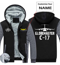 Thumbnail for GlobeMaster C-17 & Plane Designed Zipped Sweatshirts