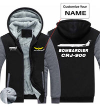 Thumbnail for Bombardier CRJ-900 Designed Zipped Sweatshirts